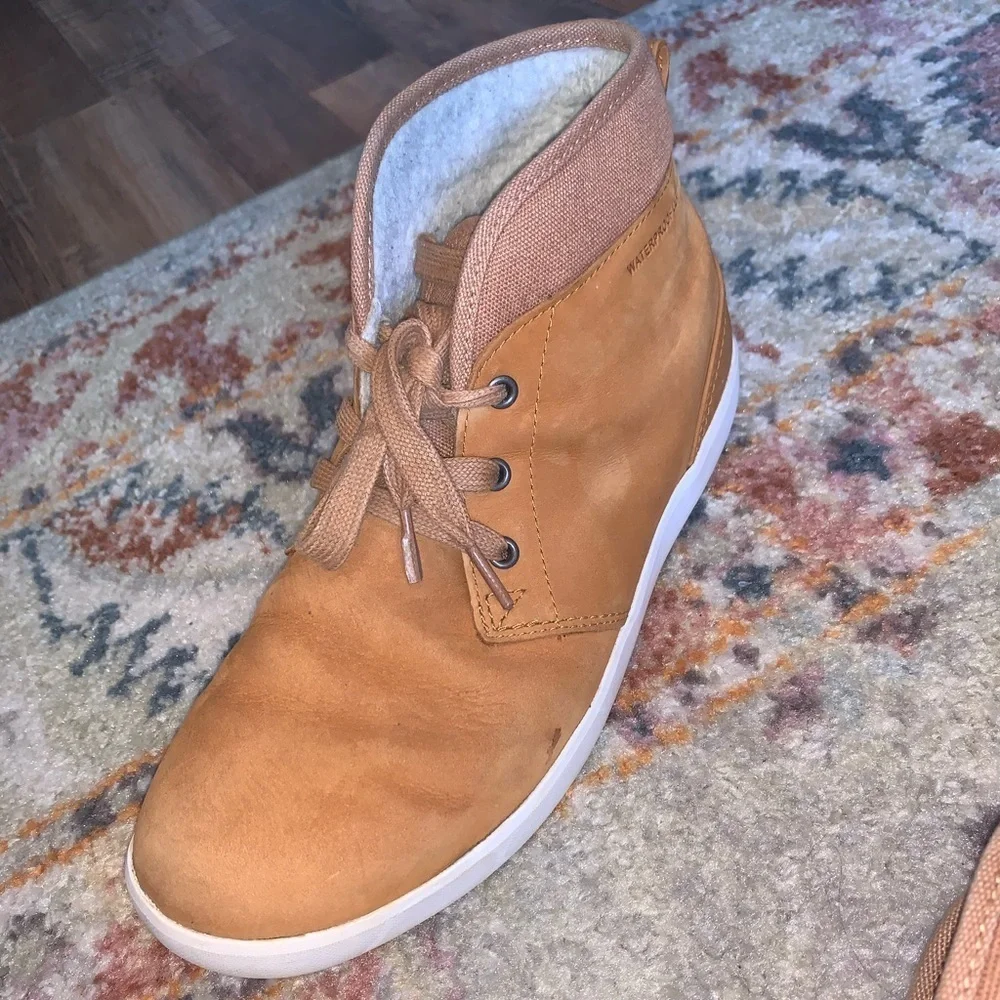 Helly Hansen Brown Leather GERTON Waterproof High Top Boots Shearling Lining 7